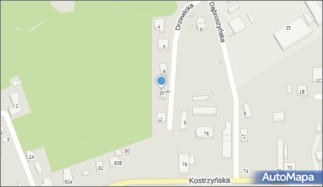 Gorzów Wielkopolski, Drzewicka, 10, mapa Gorzów Wielkopolski