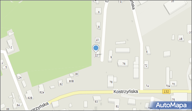 Gorzów Wielkopolski, Drzewicka, 12, mapa Gorzów Wielkopolski