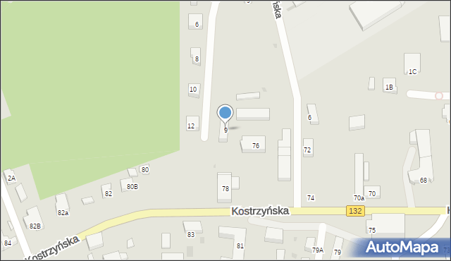 Gorzów Wielkopolski, Drzewicka, 9, mapa Gorzów Wielkopolski