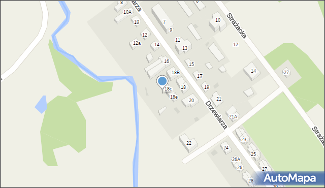 Gościcino, Drzewiarza, 18d, mapa Gościcino