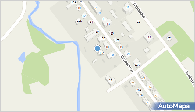 Gościcino, Drzewiarza, 18f, mapa Gościcino