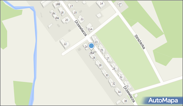 Gościcino, Drzewiarza, 26A, mapa Gościcino