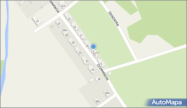 Gościcino, Drzewiarza, 31A, mapa Gościcino