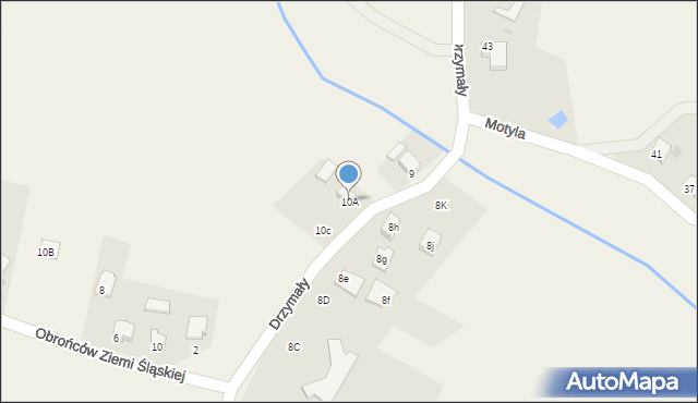 Gostyń, Drzymały Wojciecha, 10A, mapa Gostyń