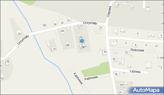 Gostyń, Drzymały Wojciecha, 13B, mapa Gostyń