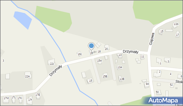 Gostyń, Drzymały Wojciecha, 16, mapa Gostyń