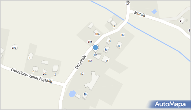 Gostyń, Drzymały Wojciecha, 8e, mapa Gostyń