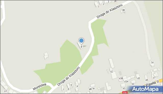 Gostyń, Droga do Klasztoru, 9, mapa Gostyń