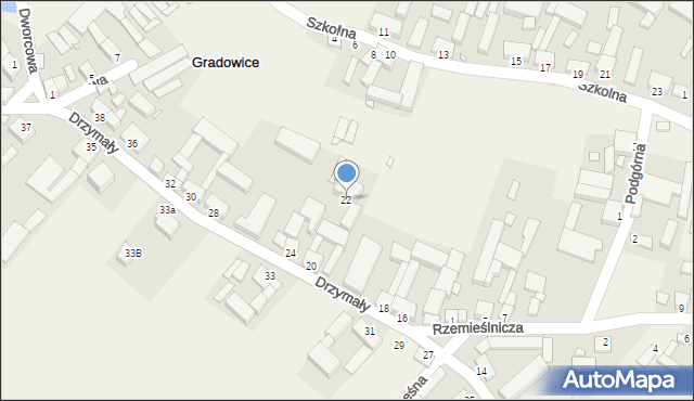 Gradowice, Drzymały Michała, 22, mapa Gradowice