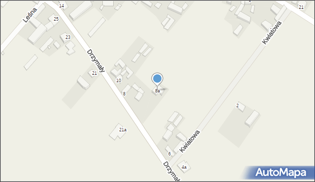 Gradowice, Drzymały Michała, 8a, mapa Gradowice