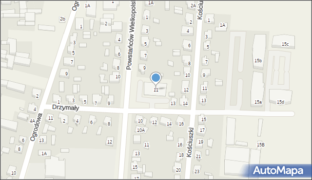 Granowo, Drzymały Michała, 11, mapa Granowo