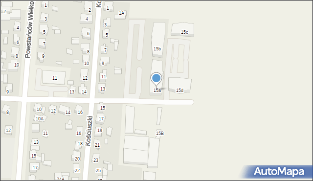 Granowo, Drzymały Michała, 15a, mapa Granowo