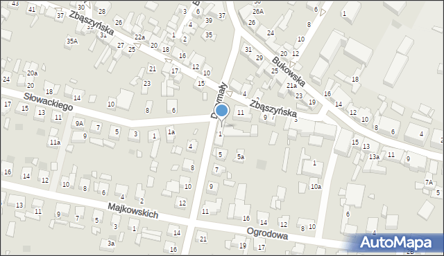 Grodzisk Wielkopolski, Drzymały, 1A, mapa Grodzisk Wielkopolski