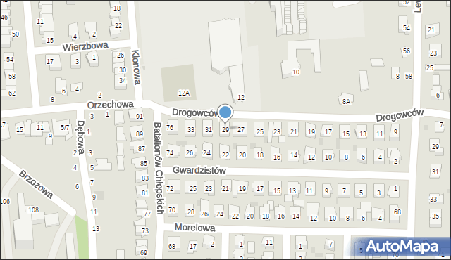 Grójec, Drogowców, 29, mapa Grójec