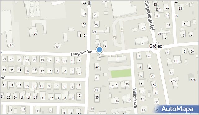 Grójec, Drogowców, 7, mapa Grójec