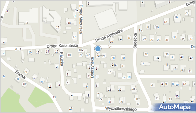 Grudziądz, Droga Kaszubska, 24, mapa Grudziądza