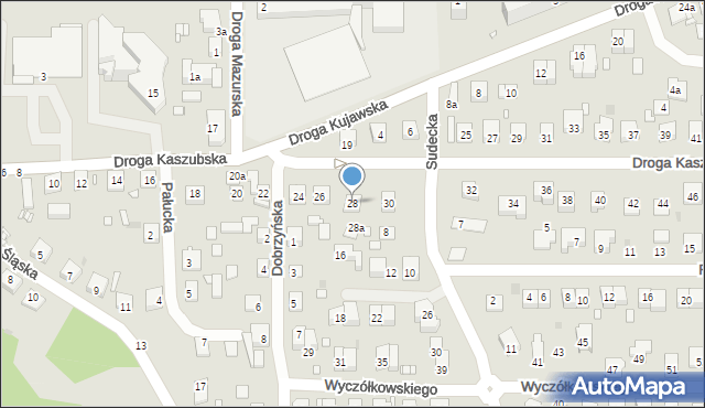 Grudziądz, Droga Kaszubska, 28, mapa Grudziądza