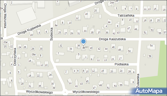 Grudziądz, Droga Kaszubska, 38, mapa Grudziądza