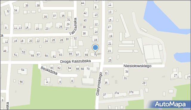 Grudziądz, Droga Kaszubska, 71, mapa Grudziądza