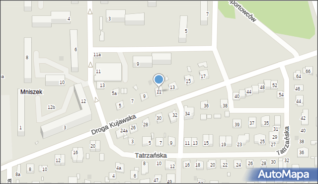 Grudziądz, Droga Kujawska, 11, mapa Grudziądza