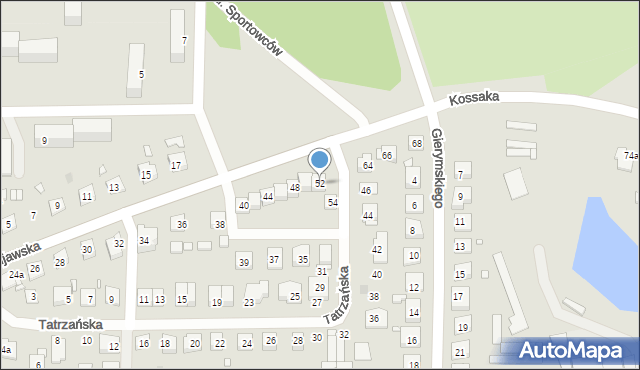 Grudziądz, Droga Kujawska, 52, mapa Grudziądza