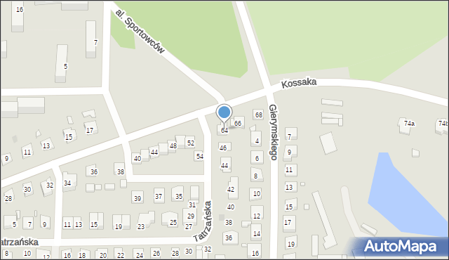 Grudziądz, Droga Kujawska, 64, mapa Grudziądza