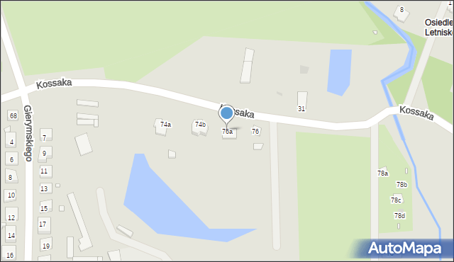 Grudziądz, Droga Kujawska, 76a, mapa Grudziądza