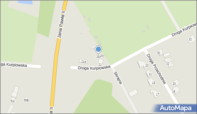 Grudziądz, Droga Kurpiowska, 21c, mapa Grudziądza