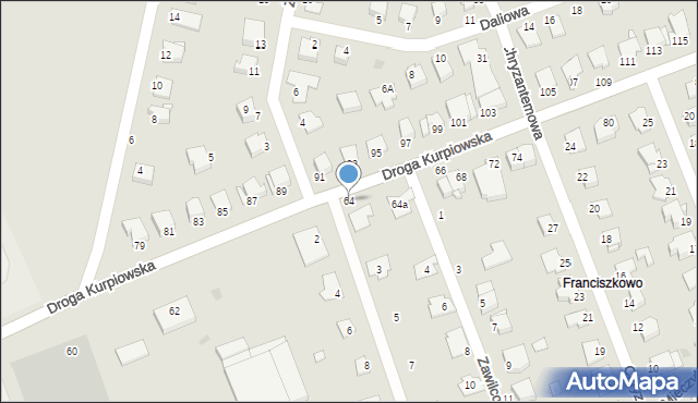 Grudziądz, Droga Kurpiowska, 64, mapa Grudziądza