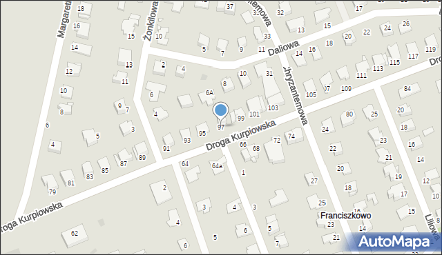 Grudziądz, Droga Kurpiowska, 97, mapa Grudziądza