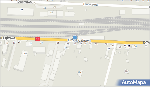 Grudziądz, Droga Łąkowa, 27, mapa Grudziądza