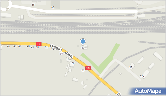 Grudziądz, Droga Łąkowa, 53, mapa Grudziądza