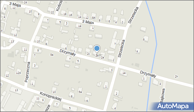 Iłowa, Drzymały, 2b, mapa Iłowa