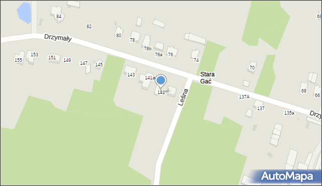 Imielin, Drzymały Michała, 141, mapa Imielin