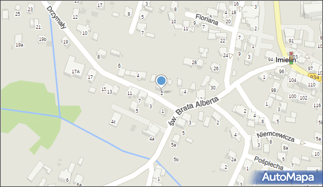 Imielin, Drzymały Michała, 2, mapa Imielin