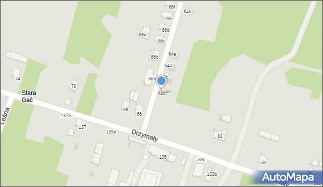 Imielin, Drzymały Michała, 64b, mapa Imielin