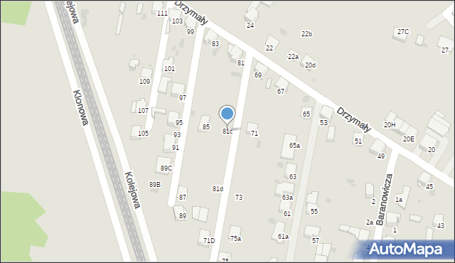 Imielin, Drzymały Michała, 81c, mapa Imielin