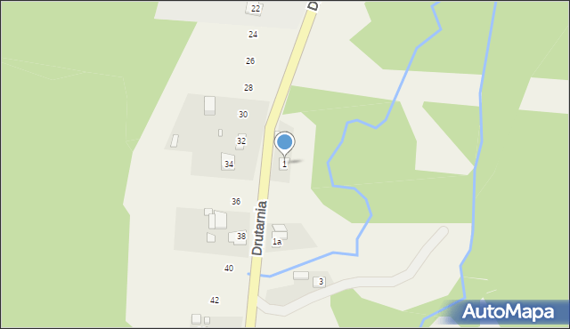 Janów, Drutarnia, 1, mapa Janów
