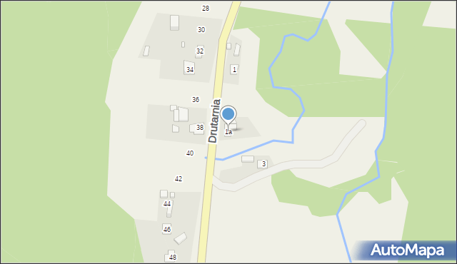 Janów, Drutarnia, 1a, mapa Janów