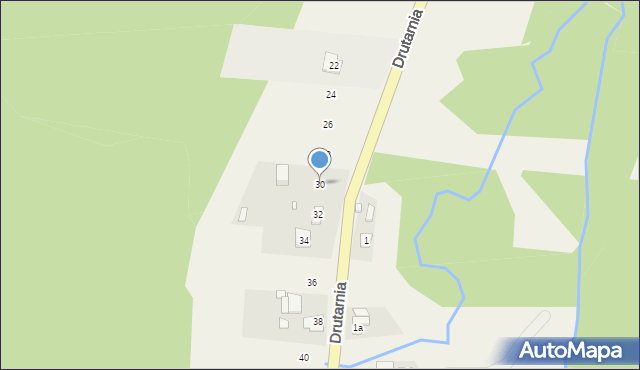 Janów, Drutarnia, 30, mapa Janów