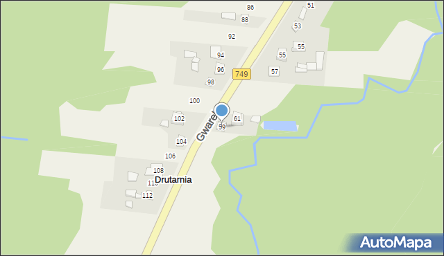 Janów, Drutarnia, 59, mapa Janów