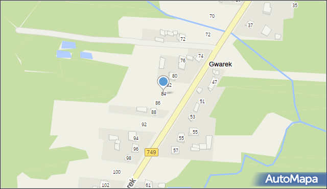 Janów, Drutarnia, 84, mapa Janów