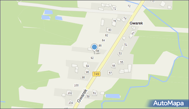Janów, Drutarnia, 90, mapa Janów