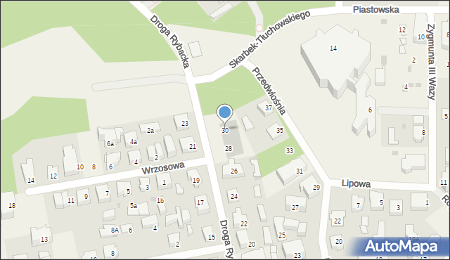 Jastrzębia Góra, Droga Rybacka, 30, mapa Jastrzębia Góra