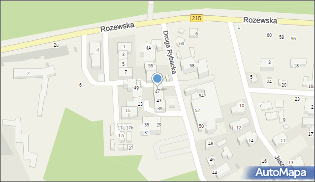 Jastrzębia Góra, Droga Rybacka, 47, mapa Jastrzębia Góra