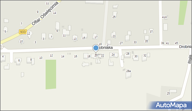 Jawiszowice, Drobniaka Franciszka, 20, mapa Jawiszowice