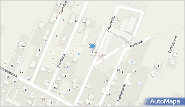 Jaworowa, Drukarska, 1, mapa Jaworowa