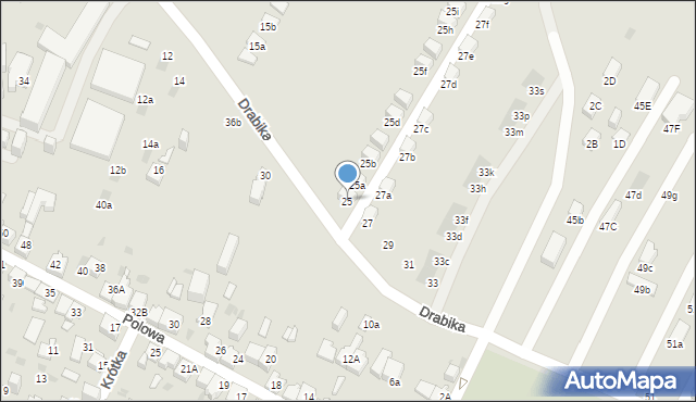 Jaworzno, Drabika Wincentego, 25, mapa Jaworzno