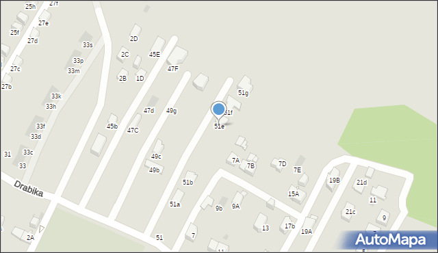 Jaworzno, Drabika Wincentego, 51e, mapa Jaworzno