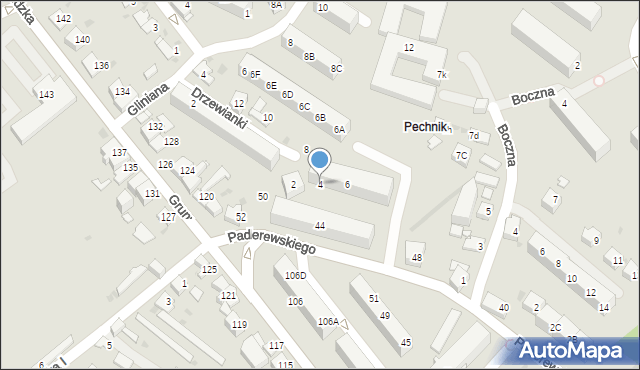 Jaworzno, Drzewianki, 4, mapa Jaworzno